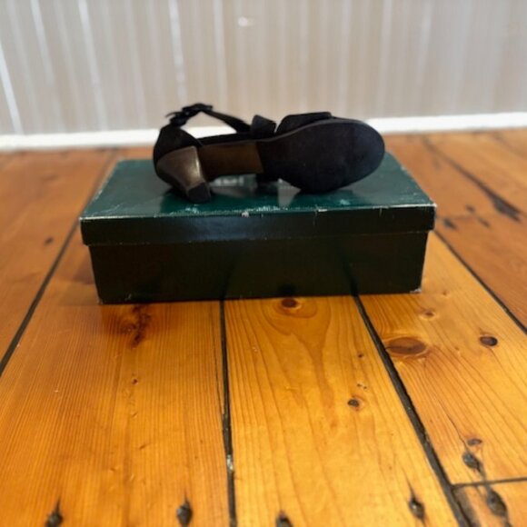 Paul Green Munchen Women's Sandals in Black Suede With Strap, Size 7 - Picture 4 of 9